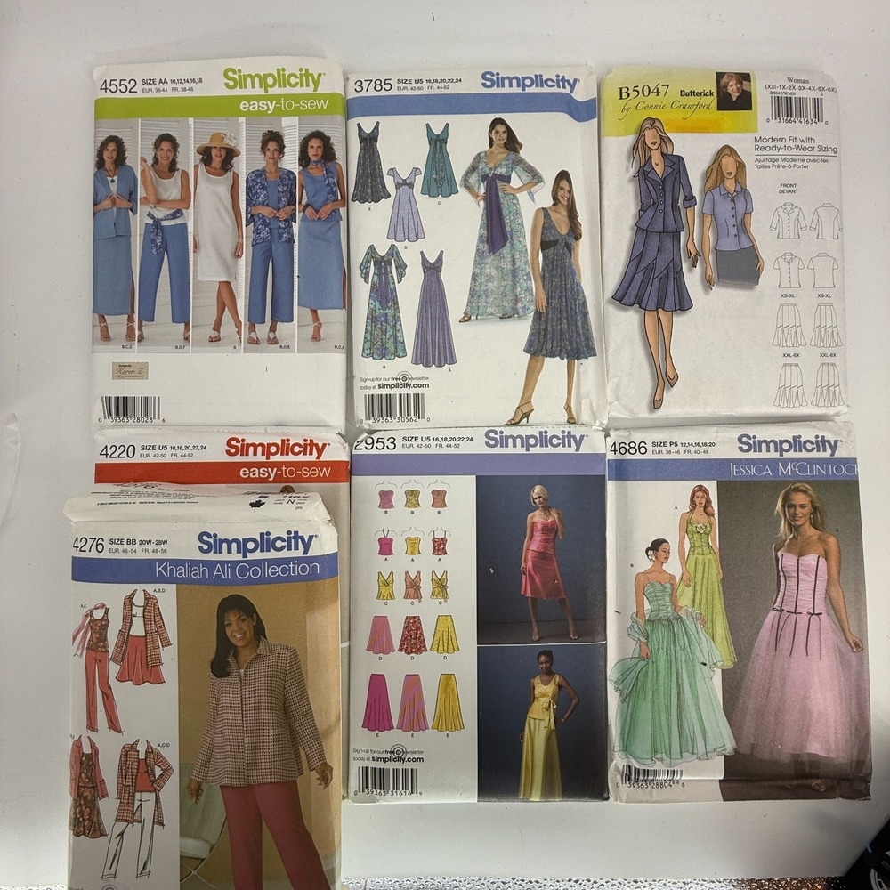 7 LOT! Simplicity 4552-3785-B5047-4276-4220-2953-4686-2953 Dresses Women‎